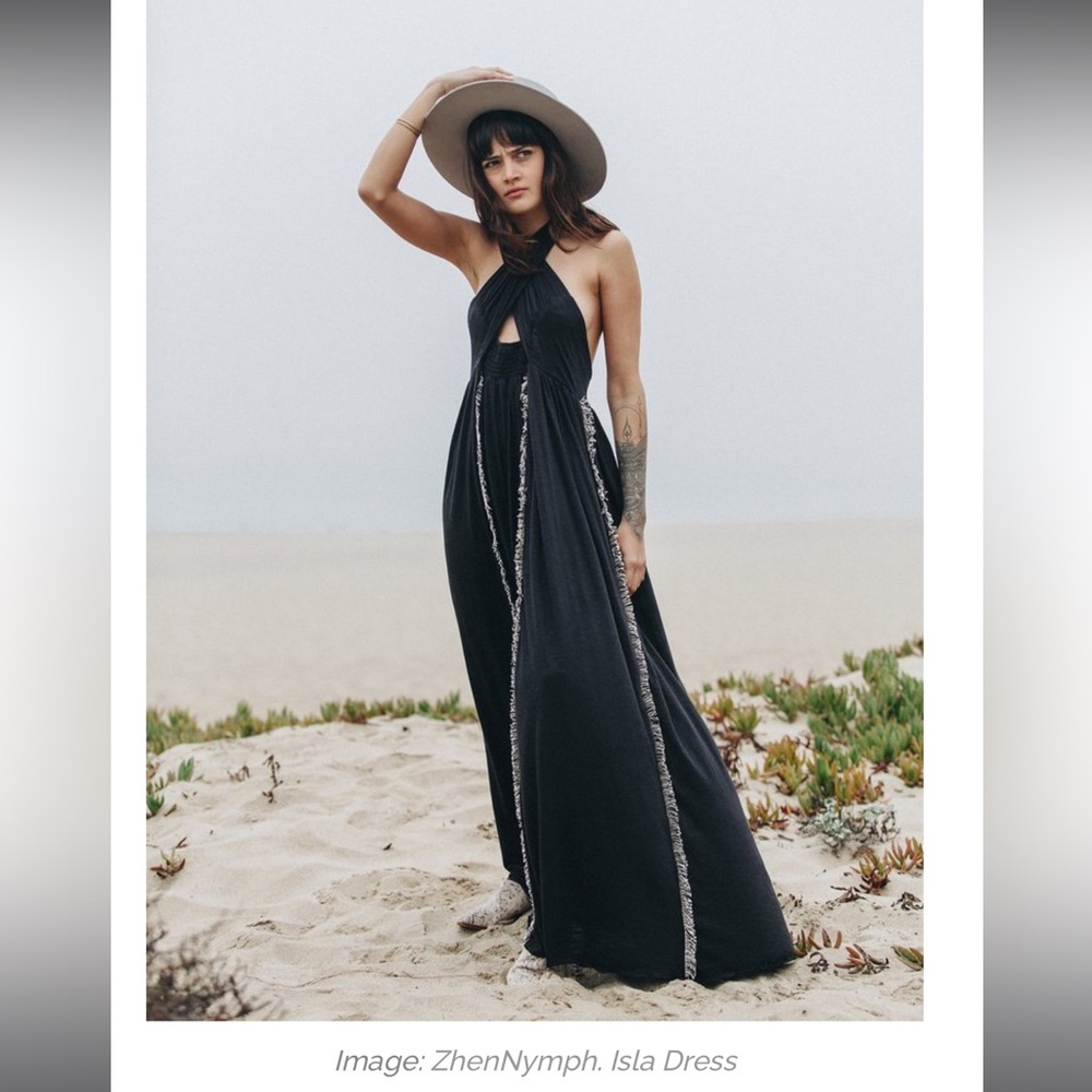 Black Boho Maxi dress from Zhen Nymph